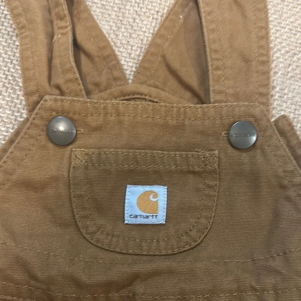 Carhartt Brown Overalls Sturdy Cotton Adjustable Straps